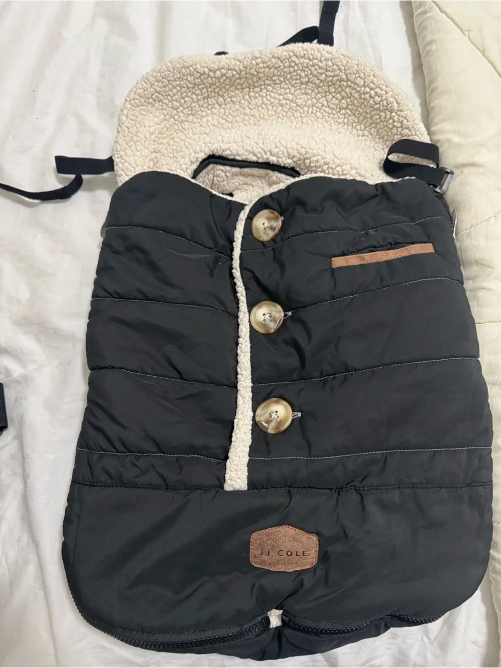 JJ Cole Urban Bundleme, Toddler Bunting Bag, Black, Ages 1-3 Years